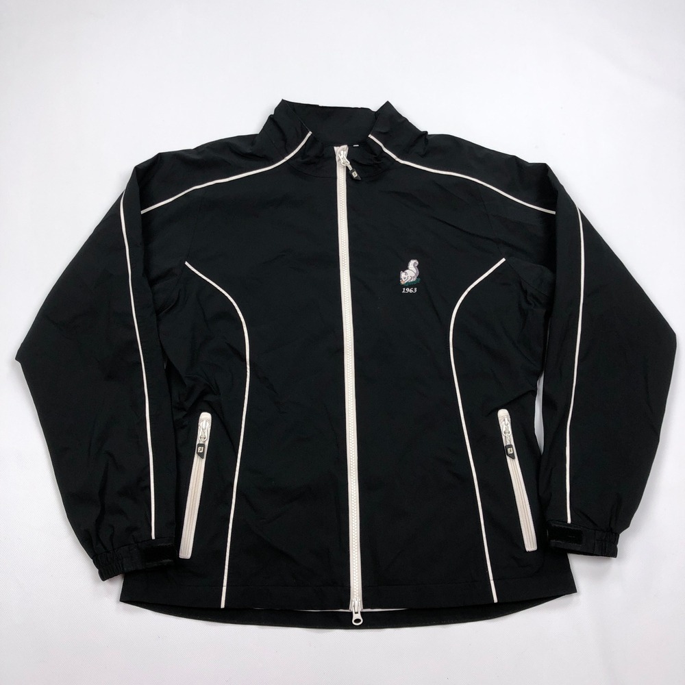 FootJoy DryJoys Womens Golf Rain Jacket Black White Full Zip Size M Cowans Ford